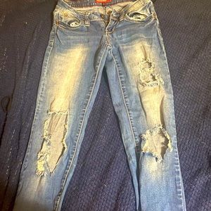 ripped jeans, low waisted